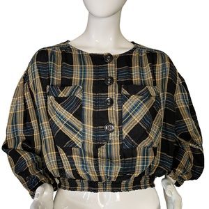 Free People Tops Free People It’s The Good Life Plaid Top (S)